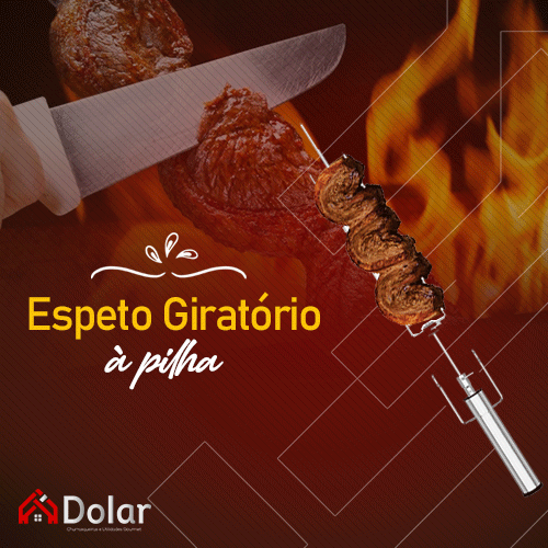 Espeto Giratório à Pilha – Dolar Churrasqueiras